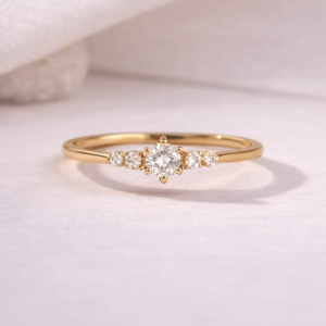 Anel de Noivado Flora