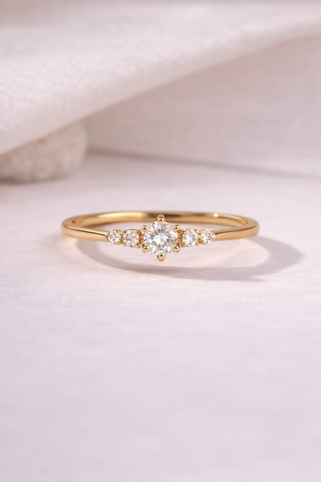 Anel de Noivado Flora